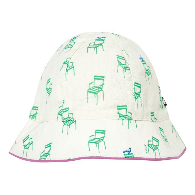 Chair Print Bucket Hat | Ecru