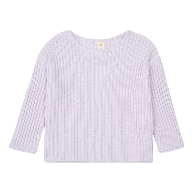 Organic Cotton Rib Knit Sweater | Lila