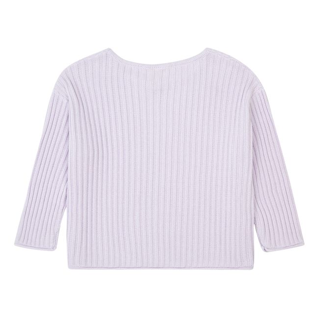 Organic Cotton Rib Knit Sweater | Lila