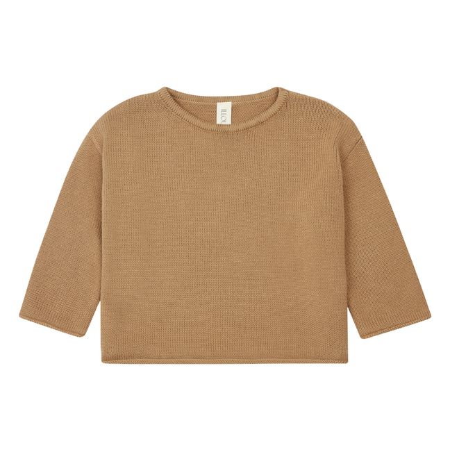 Organic Cotton Knit Sweater | Marrón