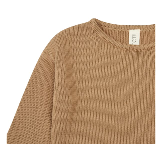 Organic Cotton Knit Sweater | Marrone