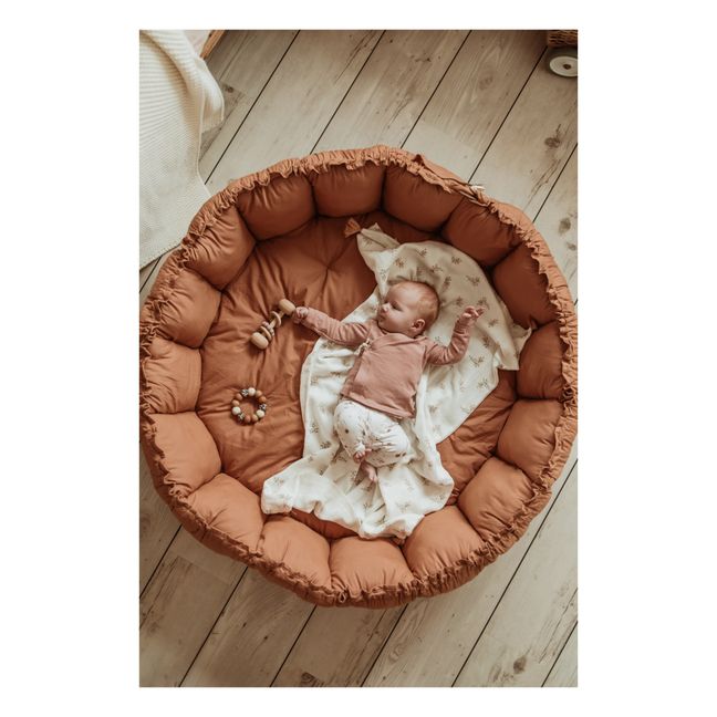 Tapis de jeu Bloom en coton bio | Marron