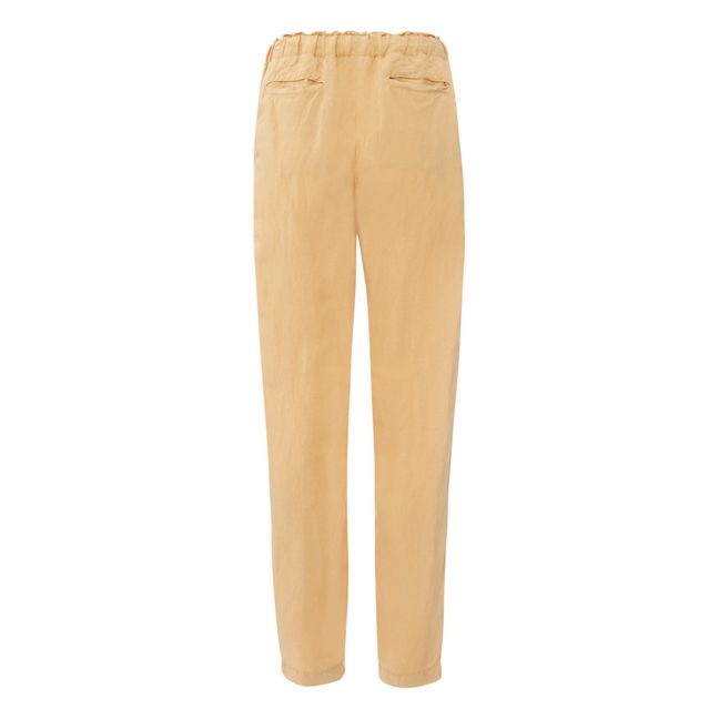 Pantalon Lin Elastiqué - Collection Femme  | Beige