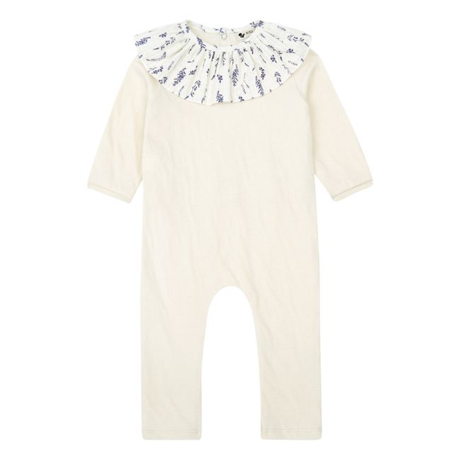 Pyjama Sans Pied Coton Bio Senza | Ecru