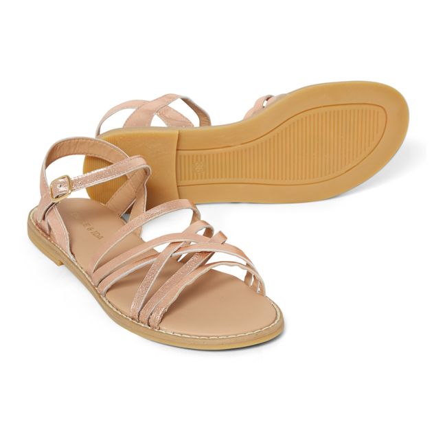 Braided Leather Sandals - Emile et Ida x Smallable Exclusive | Gold