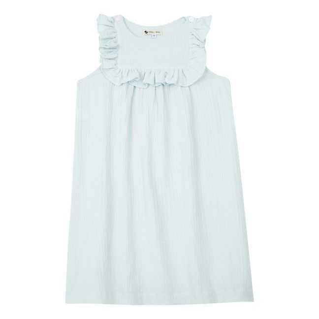 Robe de Nuit Plumetis Bio Nila | Vert d'eau