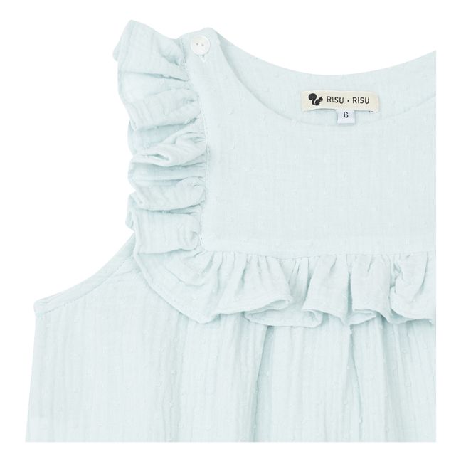 Robe de Nuit Plumetis Bio Nila | Vert d'eau