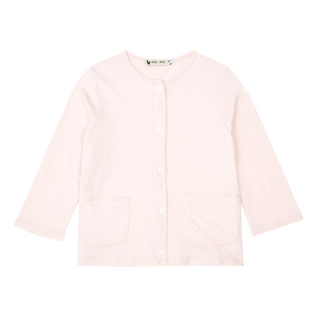 Cardigan Coton Bio Coco | Rose pâle