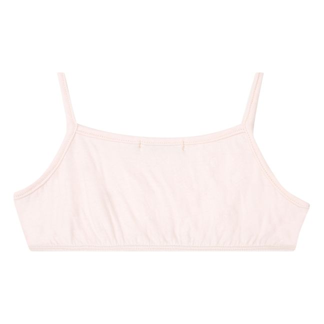 Brassière Coton Bio Coquette | Rose pâle