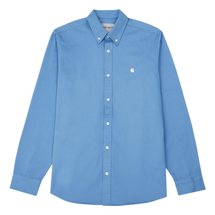 Madison Cotton Shirt | Blu acqua- Immagine del prodotto n°0