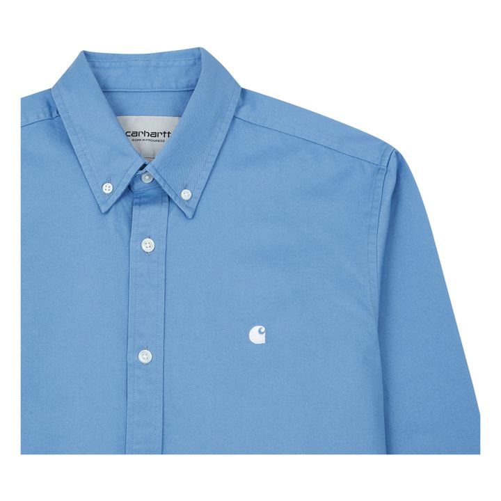 Madison Cotton Shirt | Blu acqua- Immagine del prodotto n°1