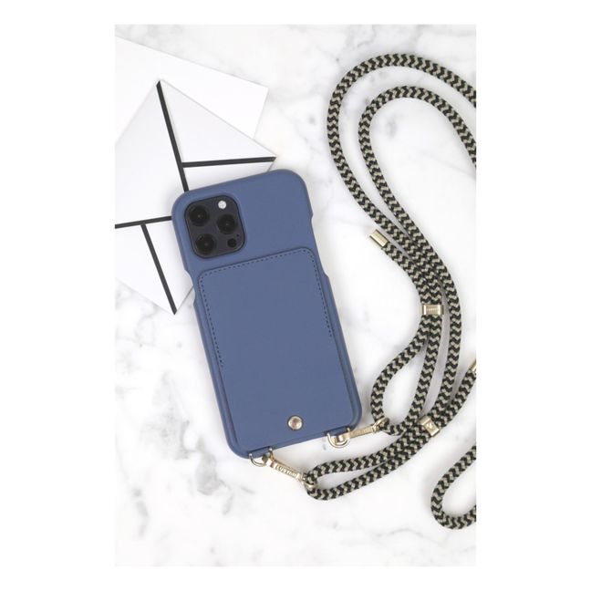 Carcasa Iphone Lou de cuero | Azul