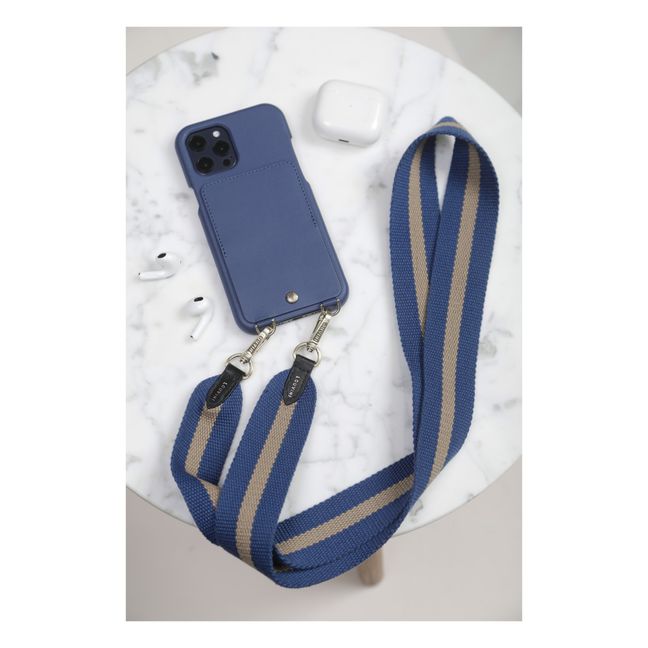 Carcasa Iphone Lou de cuero | Azul