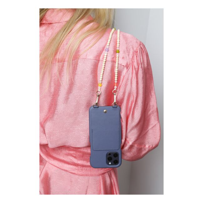 Coque Iphone Lou en cuir | Bleu