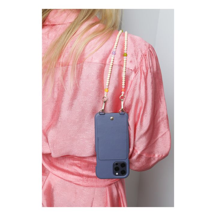 Cover per iPhone, modello: Lou, in pelle | Blu- Immagine del prodotto n°8
