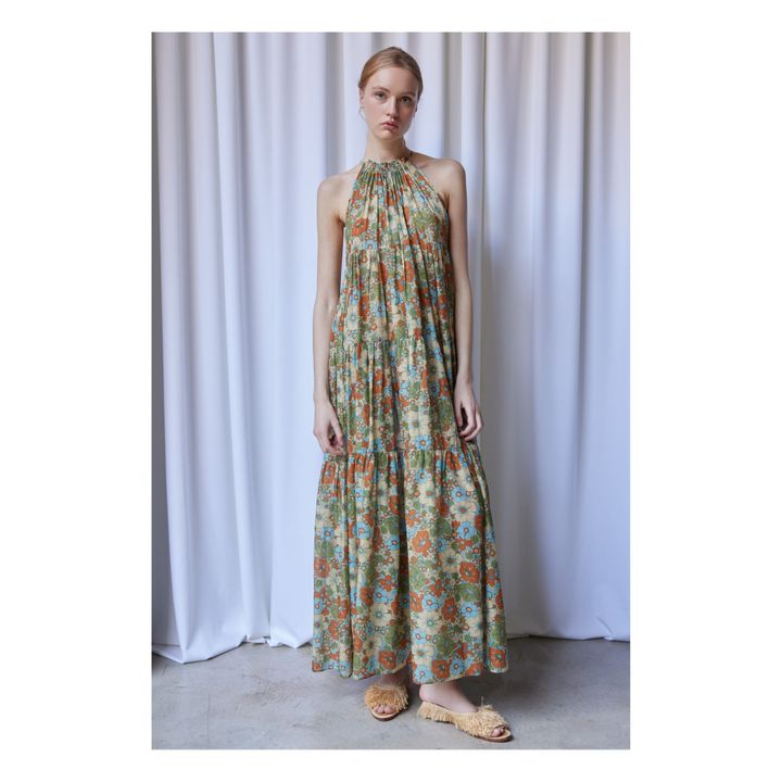 Mathilda Bloom Dress | Verde- Immagine del prodotto n°1