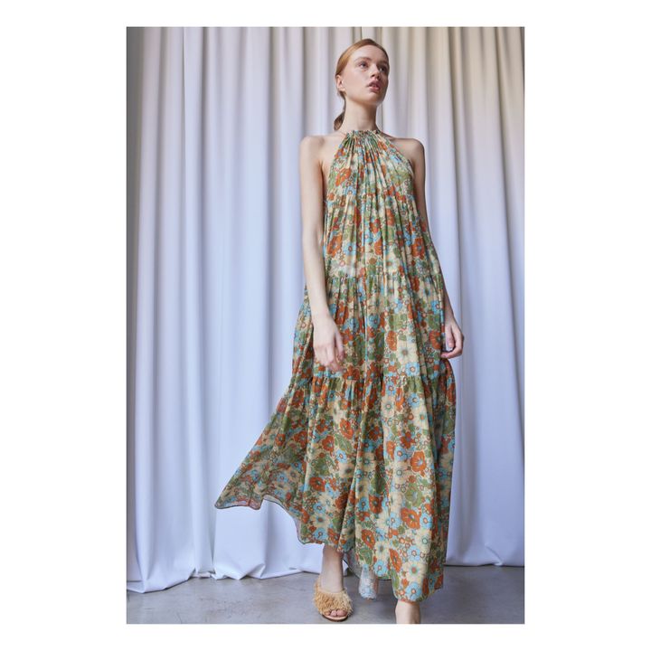 Mathilda Bloom Dress | Verde- Immagine del prodotto n°4