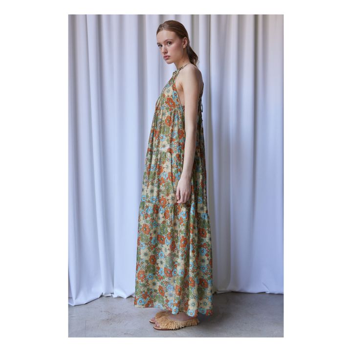 Mathilda Bloom Dress | Verde- Immagine del prodotto n°5