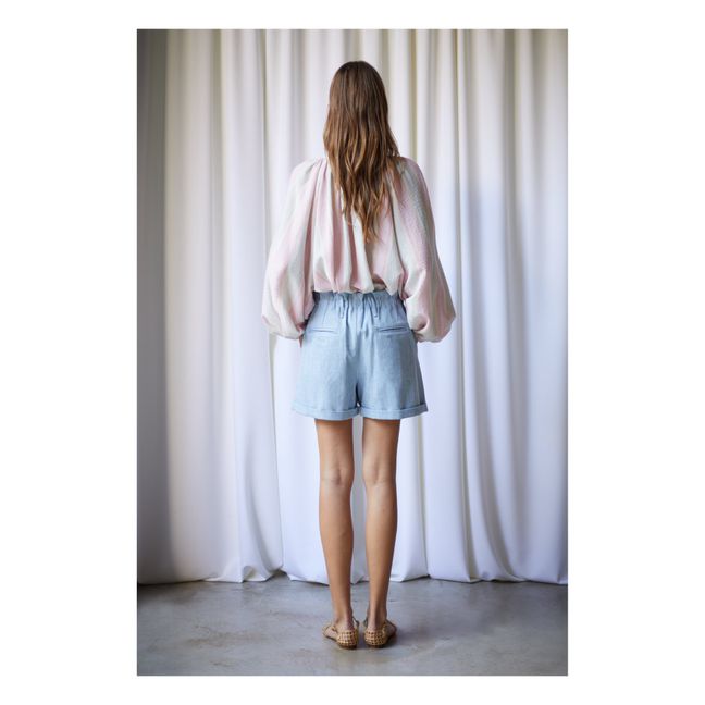 Alma Marshmallow Striped Blouse | Rosa
