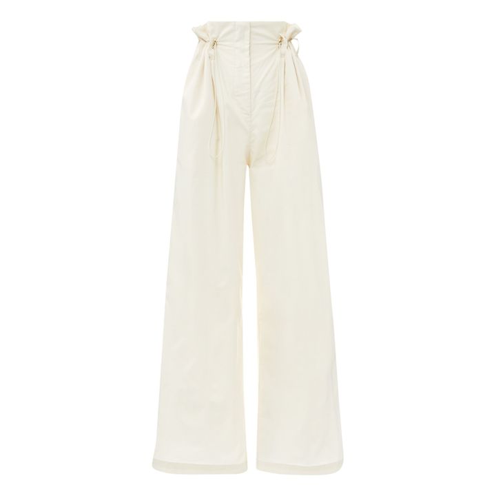 Zoe Popeline Organic Cotton Pants | Bianco- Immagine del prodotto n°0