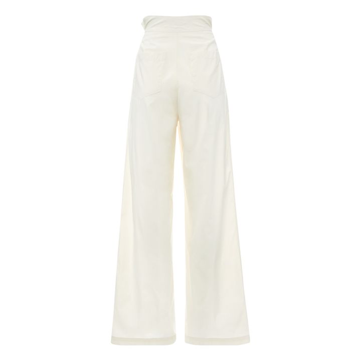 Zoe Popeline Organic Cotton Pants | Bianco- Immagine del prodotto n°5