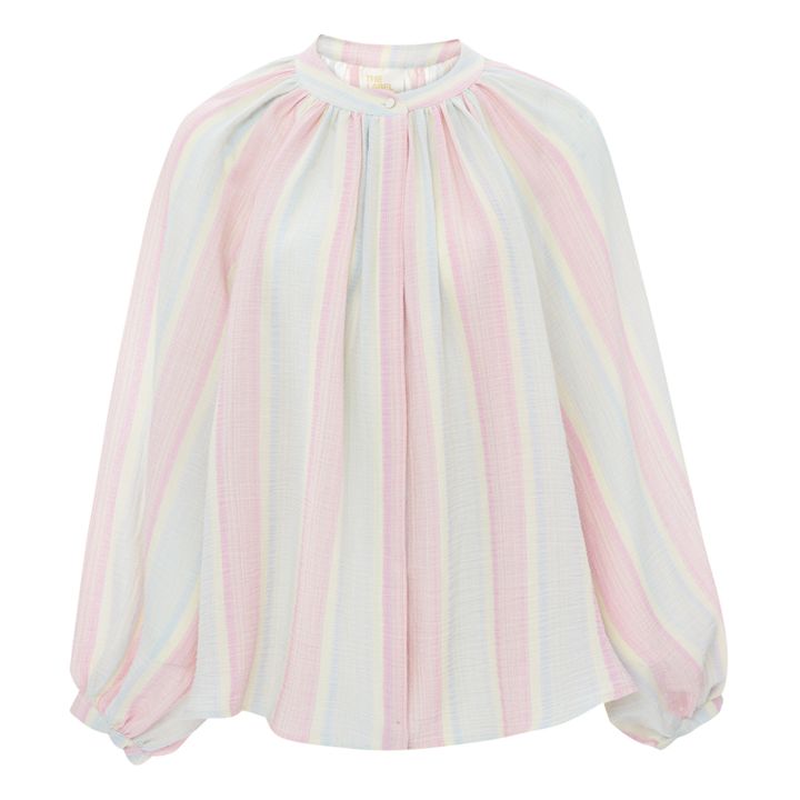 Alma Marshmallow Striped Blouse | Pink- Product image n°0