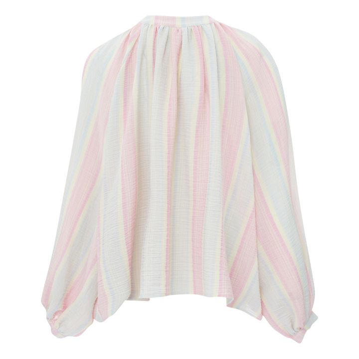 Alma Marshmallow Striped Blouse | Pink- Product image n°6