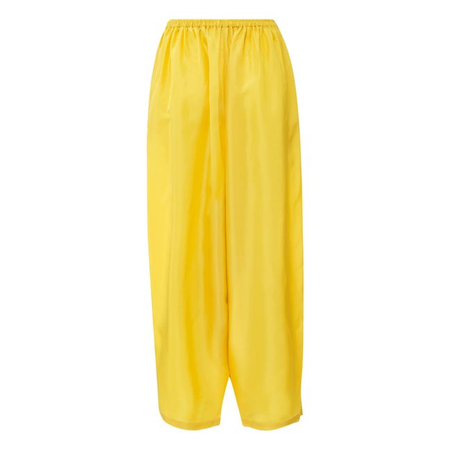 Pantalones de seda Thali Cocoon | Amarillo