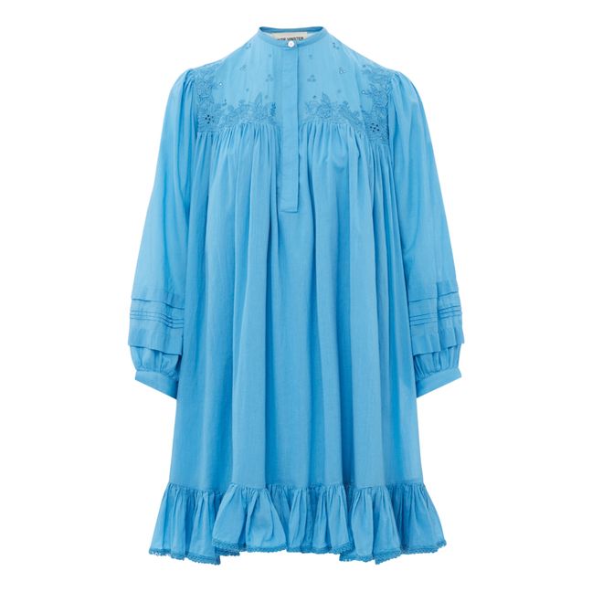Preeti Cotton Voile Dress | Azzurro