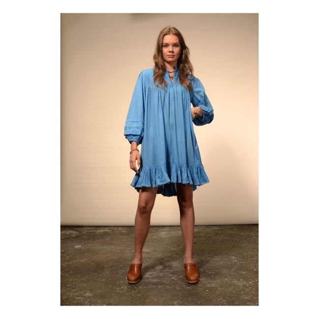 Preeti Cotton Voile Dress | Azul Cielo