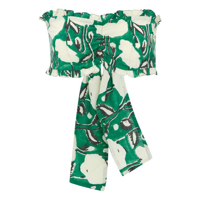 Floral Print Bandeau | Verde