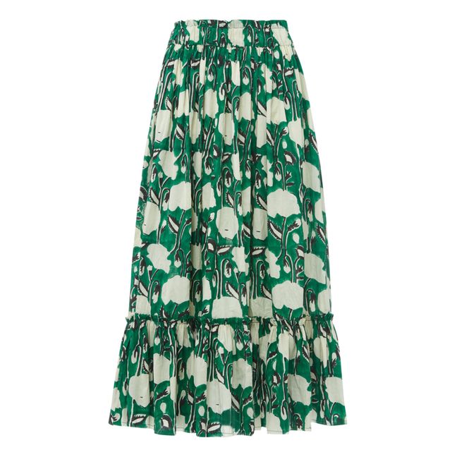Floral Print Skirt | Green