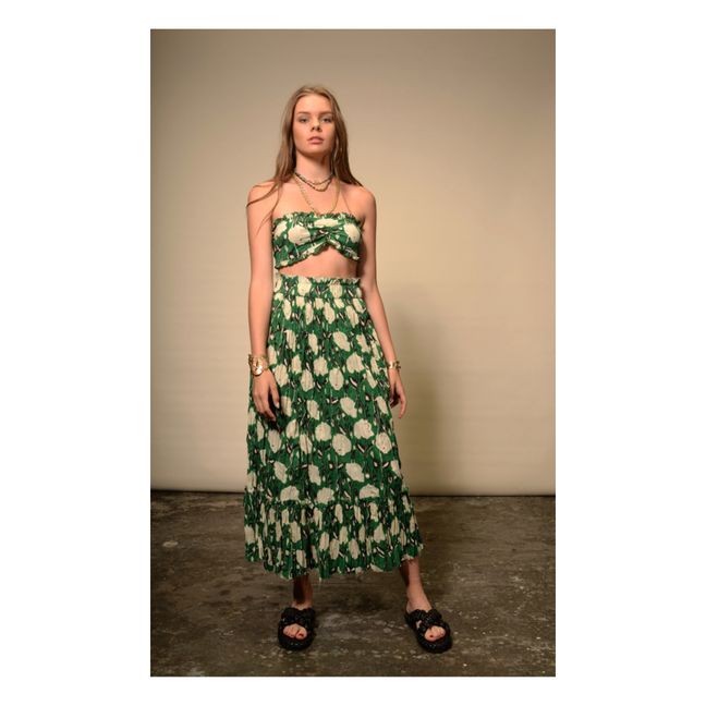 Floral Print Skirt | Verde