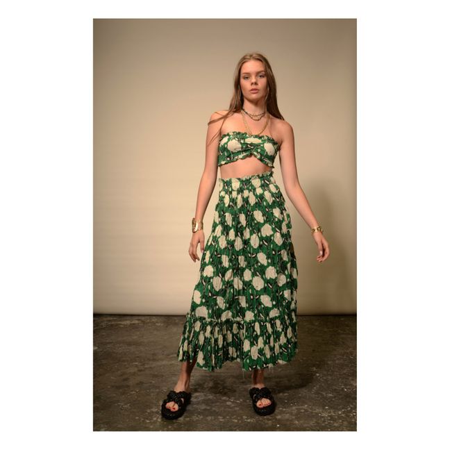 Floral Print Skirt | Verde