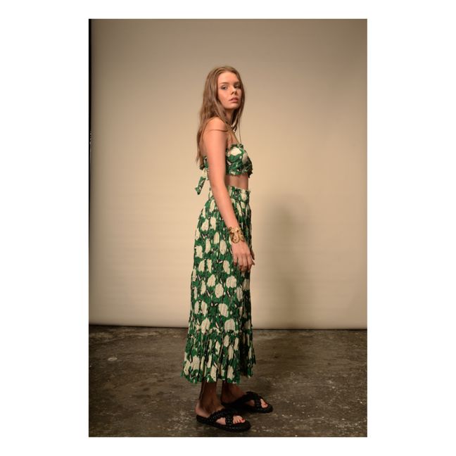 Floral Print Skirt | Verde