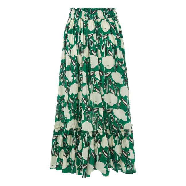 Floral Print Skirt | Verde