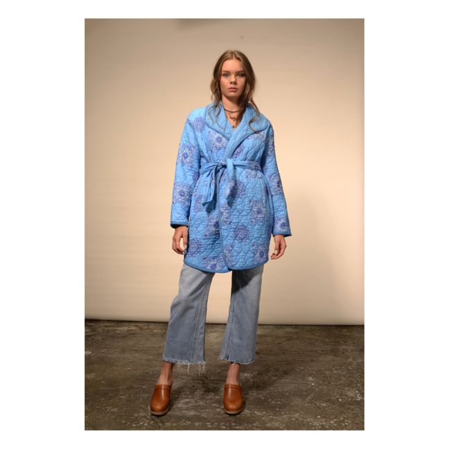 Kali Quilted Kimono Jacket | Blu