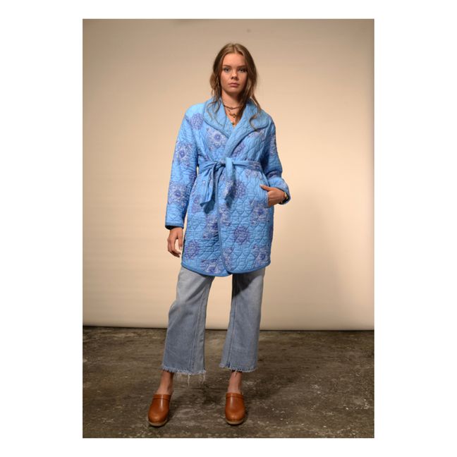 Veste Kimono Matelassée Kali | Bleu