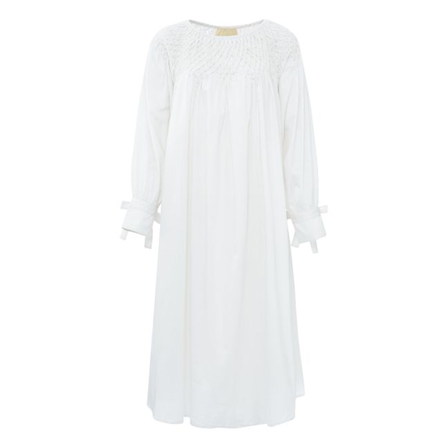 Kleid Cecile Gesmockt | Weiß