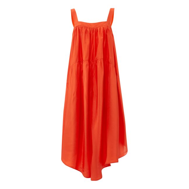 Deia Silk Dress | Rosso