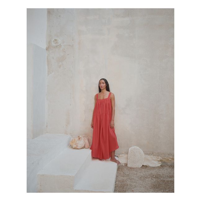 Deia Silk Dress | Red