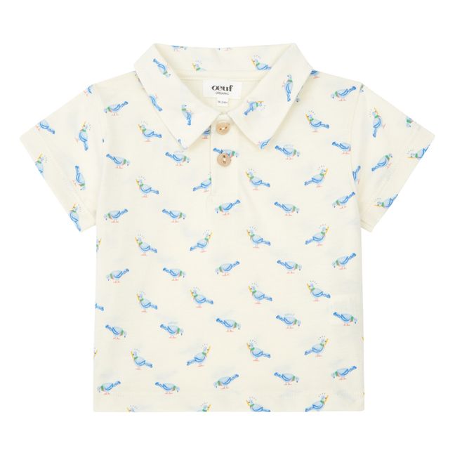 Pigeon Print Polo | Crudo