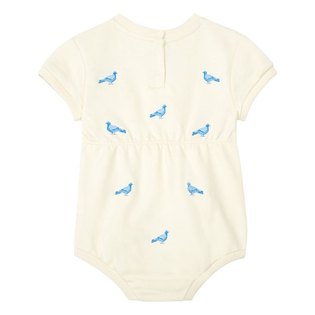 Pigeon Printed Romper | Ecru