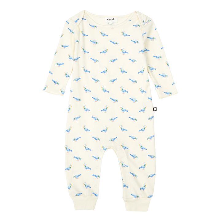 Pigeon Print Jumpsuit | Ecru- Immagine del prodotto n°0