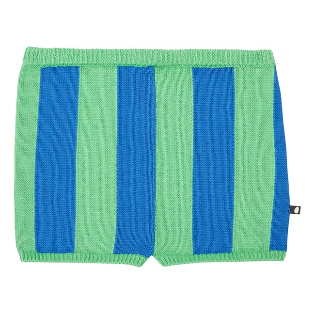 Short Maille Rayé | Vert Menthe