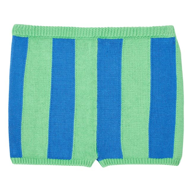Shorts in maglia a righe | Verde menta