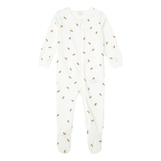 Organic Cotton Sleepsuit Bees | Ecru