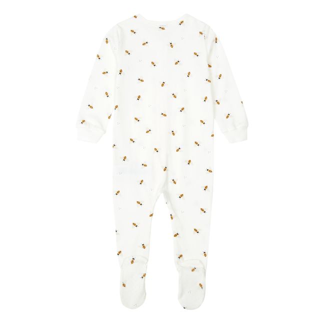 Organic Cotton Sleepsuit Bees | Ecru