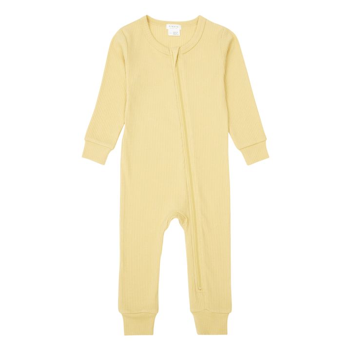 Einteiliger Pyjama Rib | Honiggelb- Produktbild Nr. 0