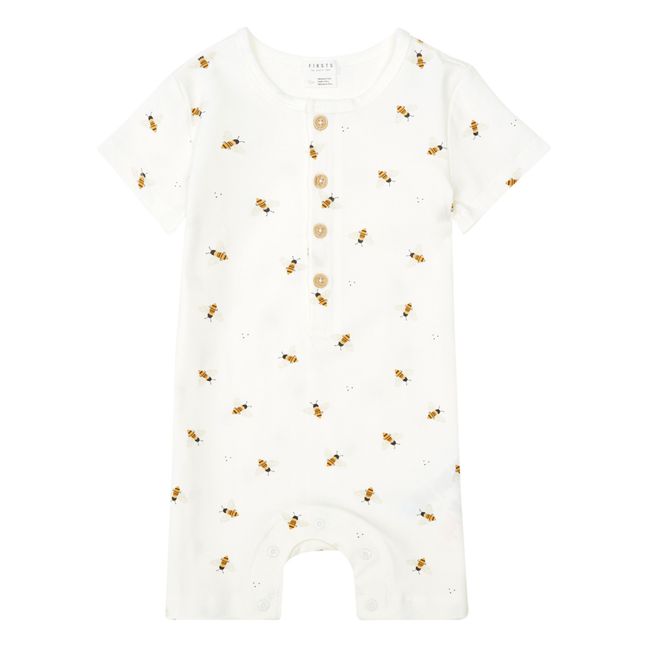 Combishort Coton Bio Abeilles | Ecru